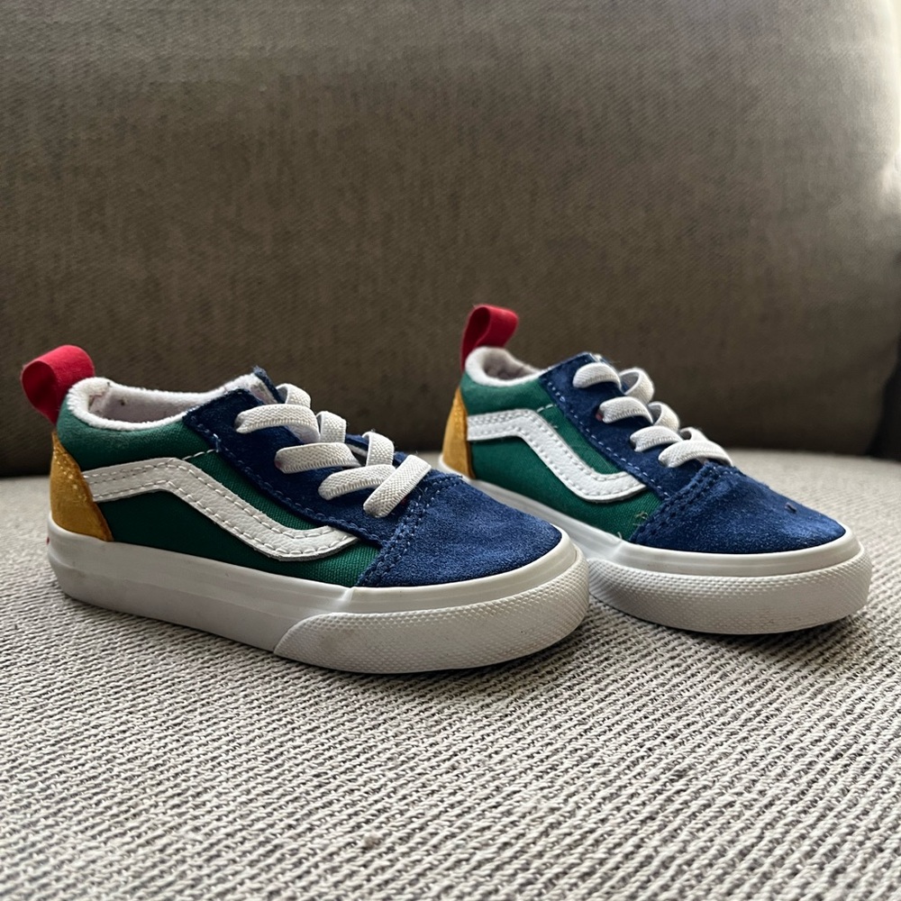 Vans Old Skool low top colorblock classic suede toddler sneaker size 5.5c